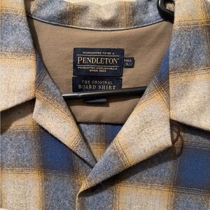 Pendleton Blue and Cream Plaid Shirt